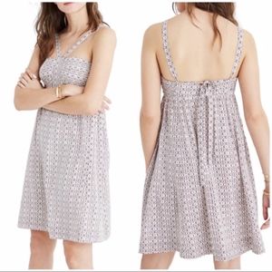 Madewell Pink Print Silk Halter Dress